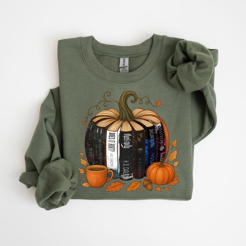Retro Cozy Season H.D Carlton Book Haunting Adeline Hunting Adeline Does Hurt? Where'S Molly Satan'S Affair Shallow River Phantom Pumpkin Season Cute Pumpkin Shirt T-Shirts