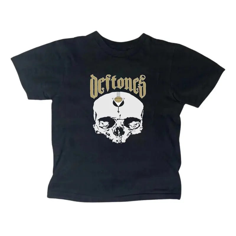 Retro Deftones Skull Baby Rock Nu Metal Band Y2k Top Streetwear Gothic Emo Girl Top Scene 2000s T-Shirts