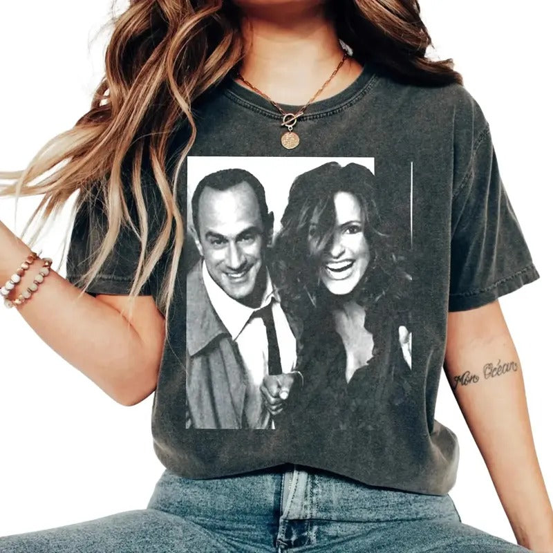 Retro Elliot Benson Olivia Stabler Shirt Law Order Svu Elliot Olivia Fans Shirt T-Shirts