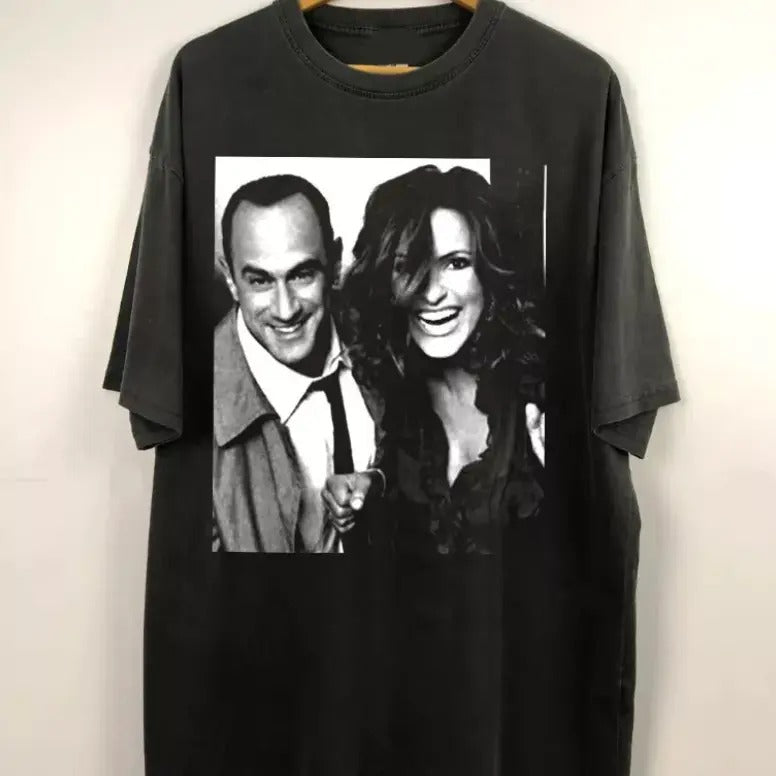 Retro Elliot Stabler Olivia Benson Law Order Shirt Elliot T-Shirts