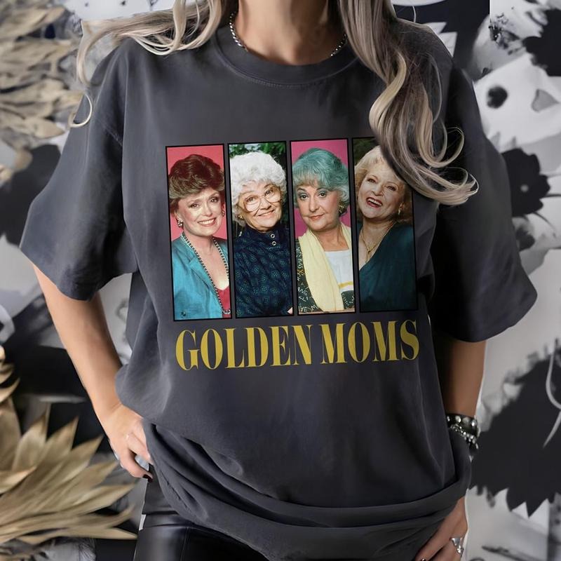 Retro Golden Moms Mom Shirt Retro GodMothers Golden Shirt Golden Lover 80s TV Sitcom T-Shirts