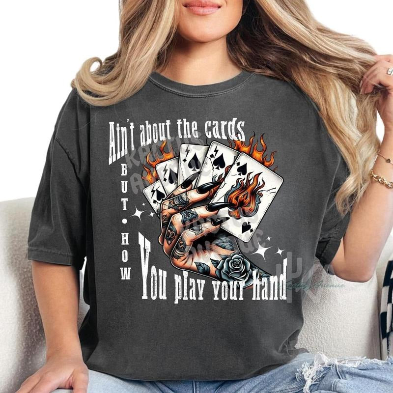 Retro Grunge Cards Yallternative Western Concert Fit Outlaw Emo Girl Ace Spades T-Shirts