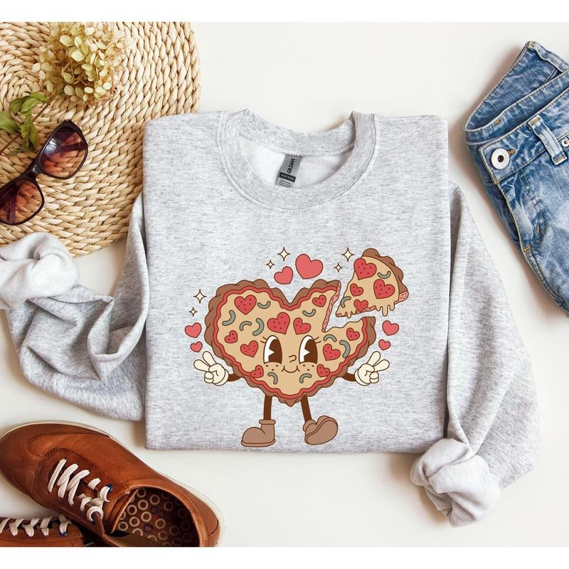 Retro Heart Pie Vintage Crew Neck Love Heart Cupid T-Shirts