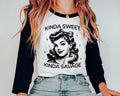 Retro Kinda Sweet Kinda Savage Shirt Funny Sassy Shirt Long Sleeve Short Sleeve Womenswear Printed Top T-Shirts