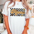 Retro Mama Shirt Vintage Mom Checkerboard Printed Casual Mom Mom Cute Mom Cotton Fabric Shirt Vintage Mom Tops Womenswear Comfort Fit Chic Mom Outfits 02 T-Shirts