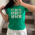 Retro Patricks_ Coquette Shirt Shamrock St Patrick'S Day Baby Y2K 2000'S Streetwear T-Shirts