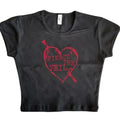 Retro Pierce Veil Baby Y2k Top Streetwear Gothic Emo Girl Scene 2000s Casual Cotton Short Sleeve Fitted Girlfriend T-Shirts