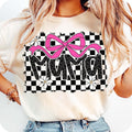 Retro Pink Mama Coquette Bow Mama Checkered Mama Varsity Mama Mama Leopard T-Shirts