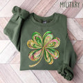 Retro Shamrock Shenanigans Cute St Patricks Day Lucky Irish Shirt Four Leaf Cloverstyle{N002}2 T-Shirts
