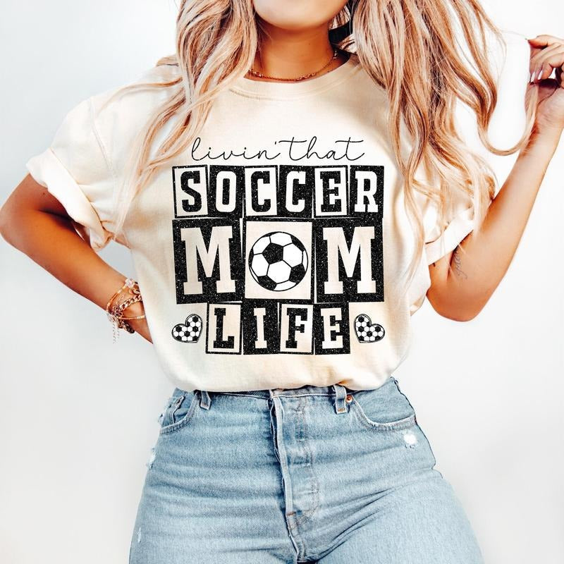 Retro Soccer Mom Soccer Soccer Mama Soccer Shirt Game Day T-Shirts