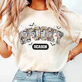Retro Spooky Season Shirt Spooky Season Shirt Halloween Shirt Ghost Halloween Shirt Spooky Season Distressed Shirt Short Sleeve Shirt Casual Top Womenswear T-Shirts