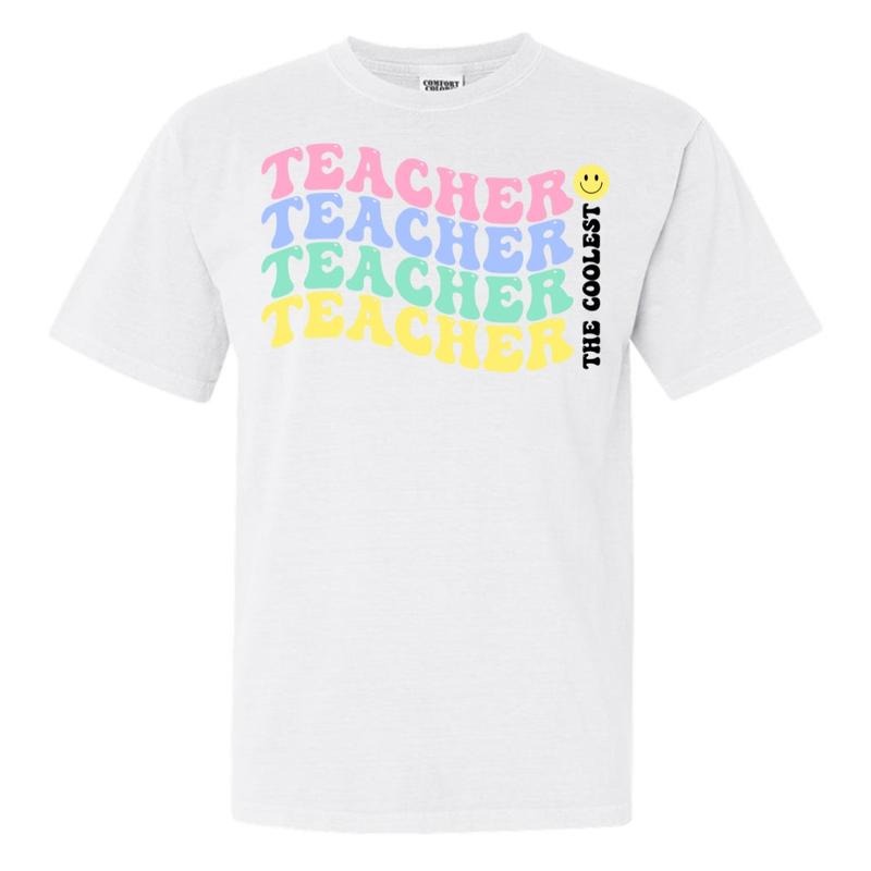 'Retro Teacher' Choose Your Grade Subject T-Shirts