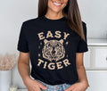 Retro Tiger Shirt Easy Tiger Tiger Mascot Shirt Shirt Tiger Team Shirt Funny Meme T-Shirts