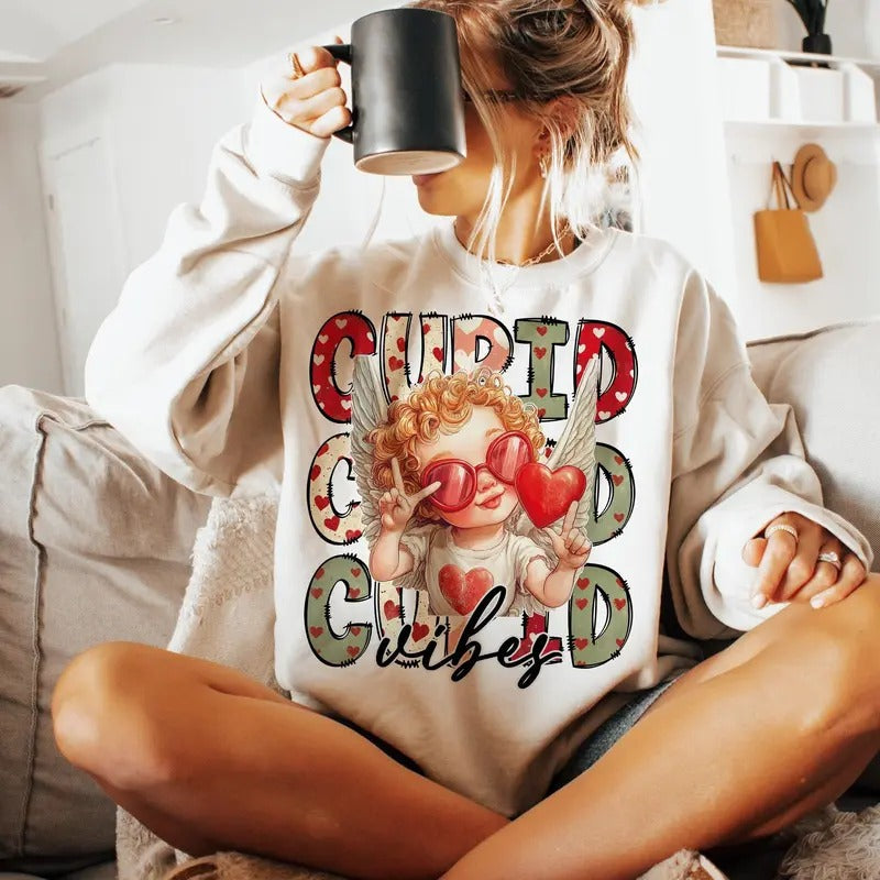 Retro Cupid Funny Cute Valentine Shirt Cute Cupid Retro Valentine T-Shirts