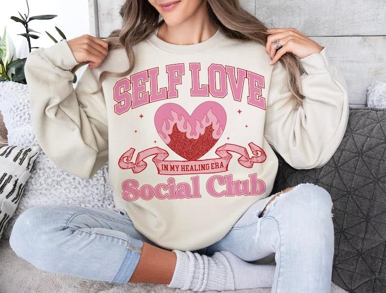 Retro Valentines Self Love Club Love Heart Candy T-Shirts