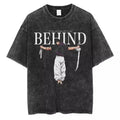 Retro Washed Jujutsu Kaisen Fushiguro Megumi Short Sleeves Casual Cotton T-Shirts