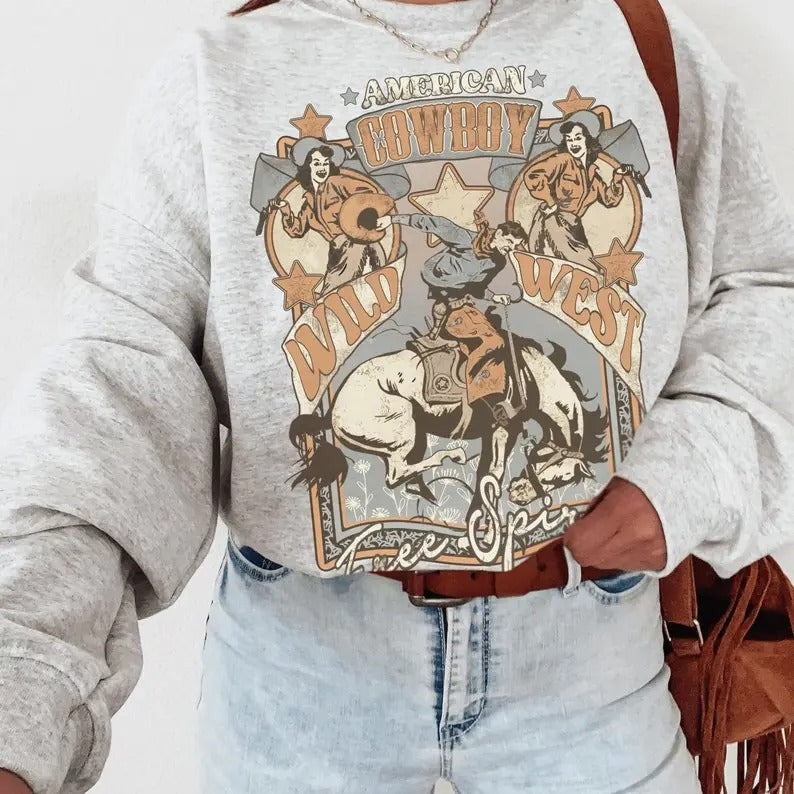 Retro Western Western Top Perfect T-Shirts
