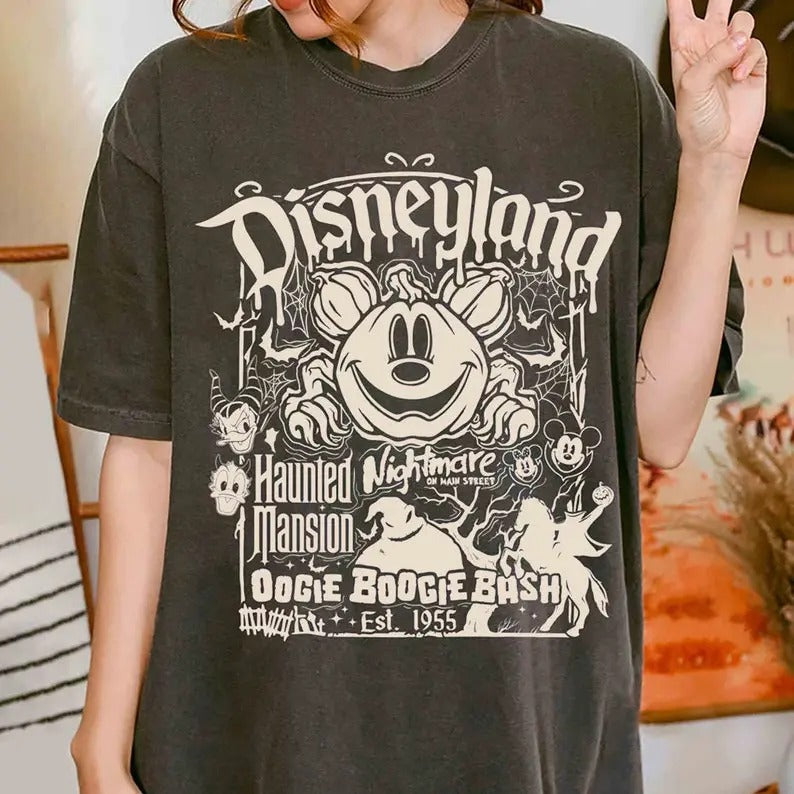 Retro Land Est.1955 Halloween Shirt Oogie Boogie Bash Shirt Nightmare Main Street Shirt Halloween Shirt Hallowee T-Shirts