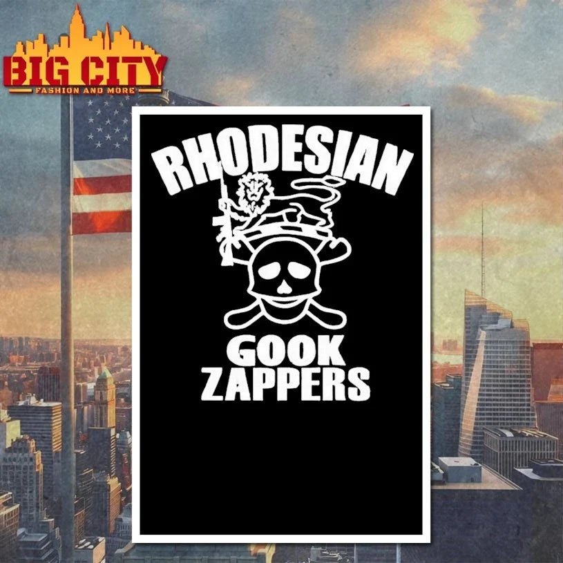 Rhodesian Gook Zappers logo t-shirt