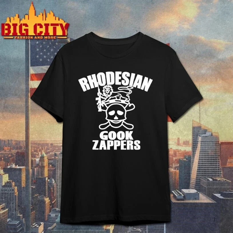Rhodesian Gook Zappers logo t-shirt