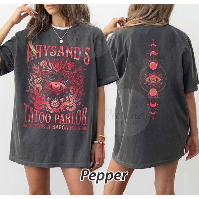 Rhysand'S Tattoo Parlor Shirt Rhysand Acotar Velaris Feyre Rhysand Shirt Bookish Shirt Book Lover Shirtstyle{N002}2 T-Shirts