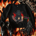 Ride Me Cowboy Black Punk Alt Grunge Goth Skeleton Western T-Shirts