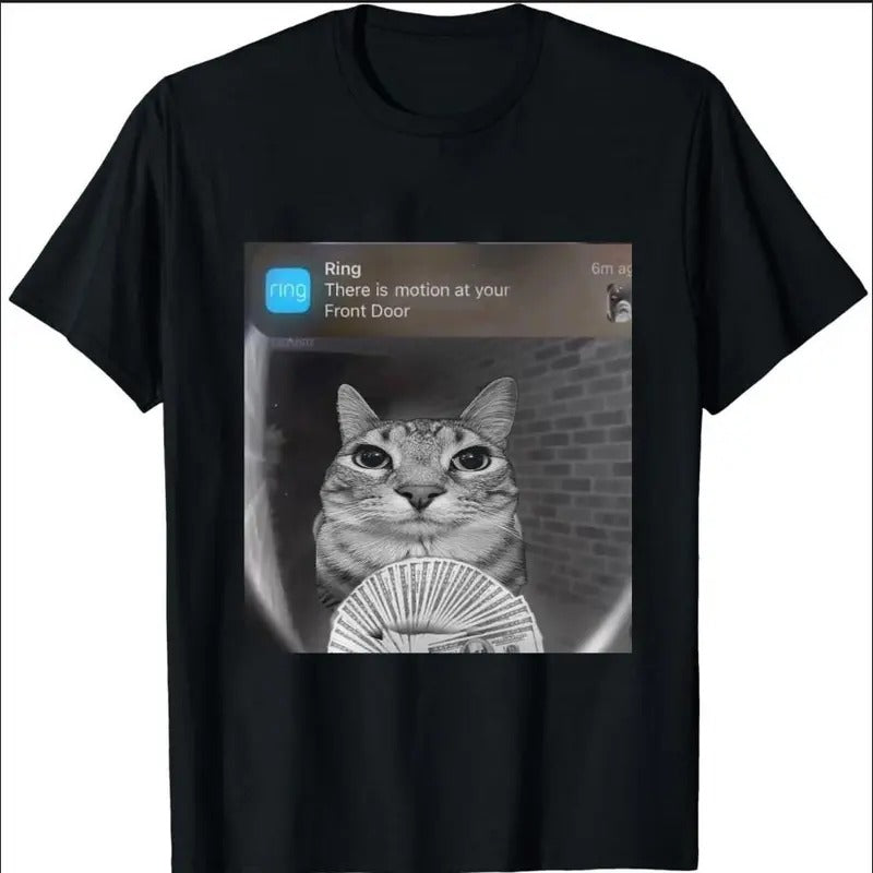Ring Cat Motion Meme Funny Parody Ca Shirt Meme Shirt Shirt Trend 2025 T-Shirts