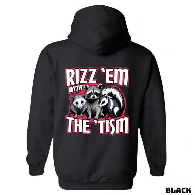 Rizz 'Em 'Tism Raccoons Skunks Both Who Enjoy Fun Offering . Menswear T-Shirts