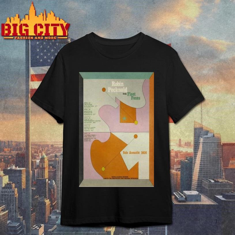 Robin Pecknold Solo Acoustic 2026 Shows Poster Shirt