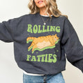 Rolling Fatties Cat Fat Cat Kitten Lovers Funny Meme Cute Cat T-Shirts