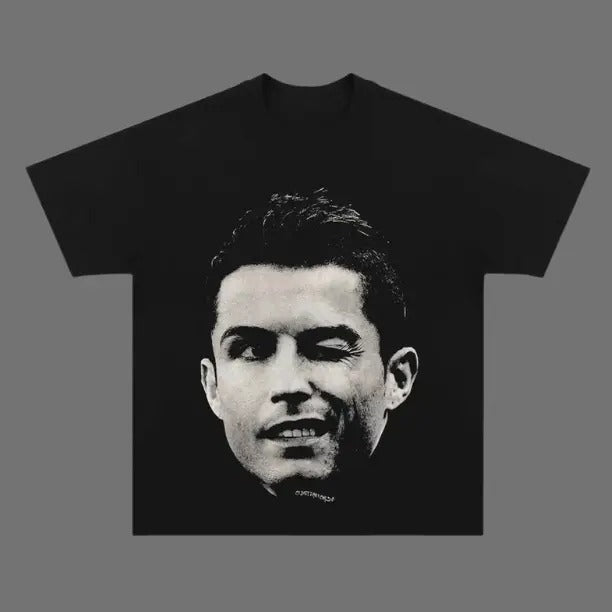Ronaldo Wink Ronaldo Vintage Soccer Shirt Sport Menswear Womenswear Streetwear T-Shirts