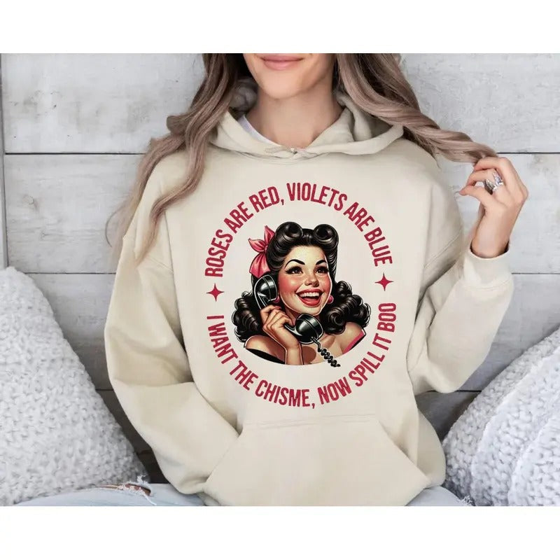 Roses Are Red Violets Are Blue Funny Shirt Cupid Chismosa Chisme Mexican Funny Latina Hispanic Craft Retro Drink T-Shirts