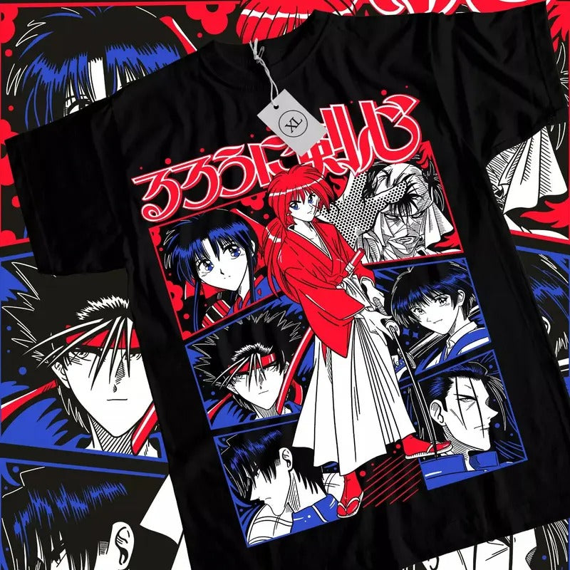 Rurouni Kenshin Samurai X Himura Anime Manga Sagara Yukishiro Shirt All Size T-Shirts