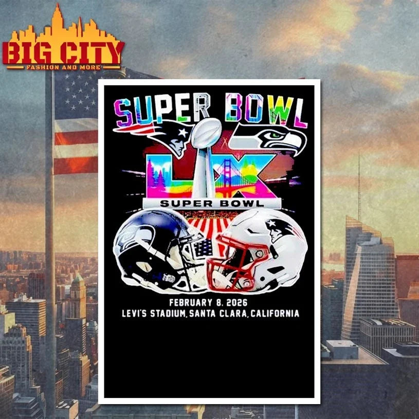 SB LX 2026 Patriots vs Seahawks Levi’s Stadium t-shirt