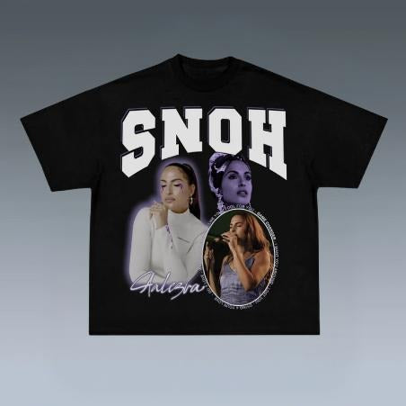 SNOH Prints Vintage Rapper Shirt Hip Hop Shirt Rap Music Shirt R&B Shirt Pop Shirt Shirt Him Short Sleeve Shirt Shirt Trending Top Menswear Underwear Streetwear T-Shirts