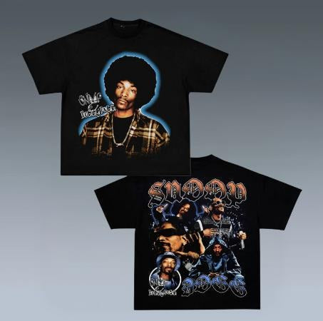 SNOOP DOGG Double Prints Vintage Rapper Shirt Hip Hop Shirt Rap Music Shirt R&B Shirt Pop Shirt Shirt Him Short Sleeve Shirt Shirt Trending Top Menswear Underwear Streetwear T-Shirts