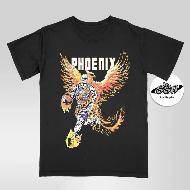 STONKSHARKCO Phoenix X WL Rally Valley Menswear Top Basketball Cotton Shirt Shirts Casual Soft Short Sleeve Love Slam Dunk Streetwear Tropical T-Shirts