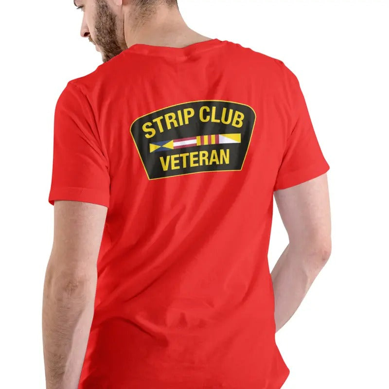 STRIP CLUB VETERAN Cotton Man Menswear T-Shirts