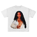 SZA Red Star Shirt Classic Cotton Top T-Shirts