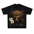 Saint Vintage Y2K Jesus Saves Y2K Retro Faith Crew Neck Casual & T-Shirts