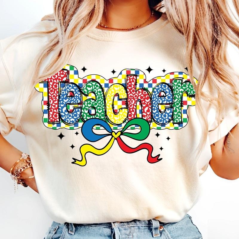 [Sale 45% Off] Autism Teacher Coquette Checkered Bow Awareness Puzzle Ed April We Blue T-Shirts