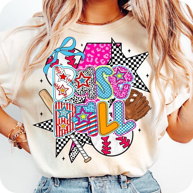 [Sale 45% Off] Preppy Baseball Coquette Baseball Shirt Brushstroke Baseball Shirt Baseball Mama Bow T-Shirts
