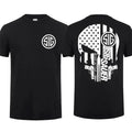 [Sale Up 60%] Sig Sauer Skull Gun America Flag 2 Sided Short Sleeve Casual 100% Cotton Top Menswear Tactical Gear Gun Lover T-Shirts