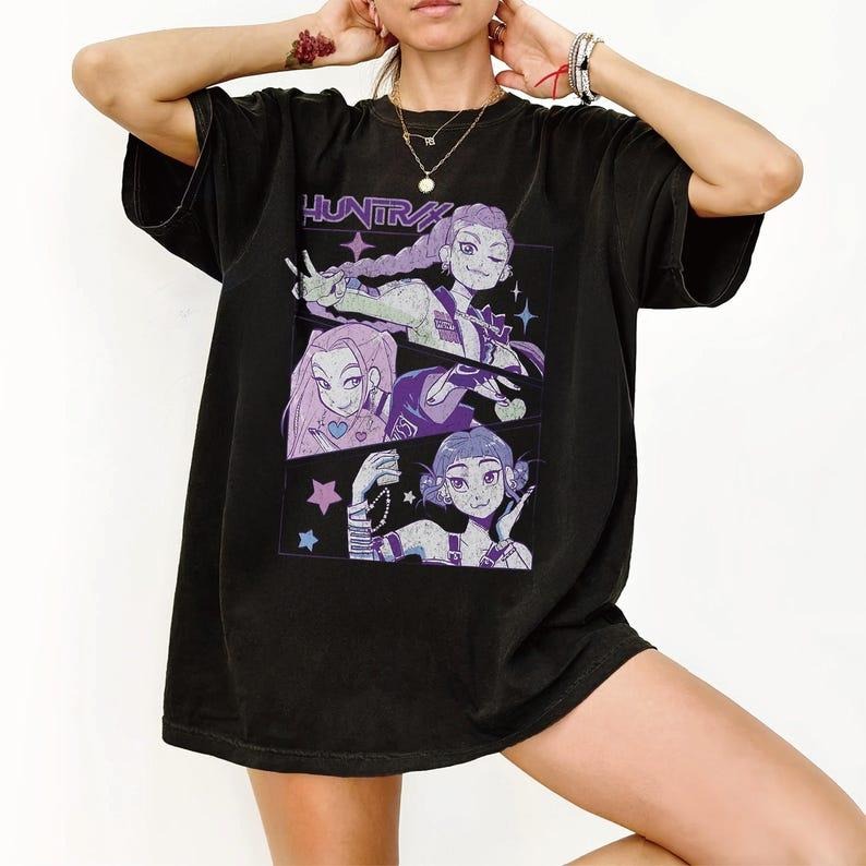 [Sale Up 30%] Limited Comfort Colors Demon Hunters Huntrix Fan Man T-Shirts
