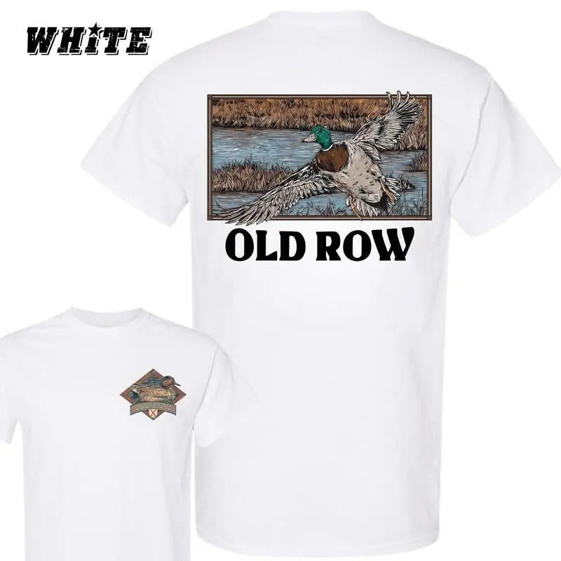 [Sale Up 45%] Old Row Mallard Duck Outdoor Wildlife Classic Cotton Dad Mom Menswear Top Casual T-Shirts
