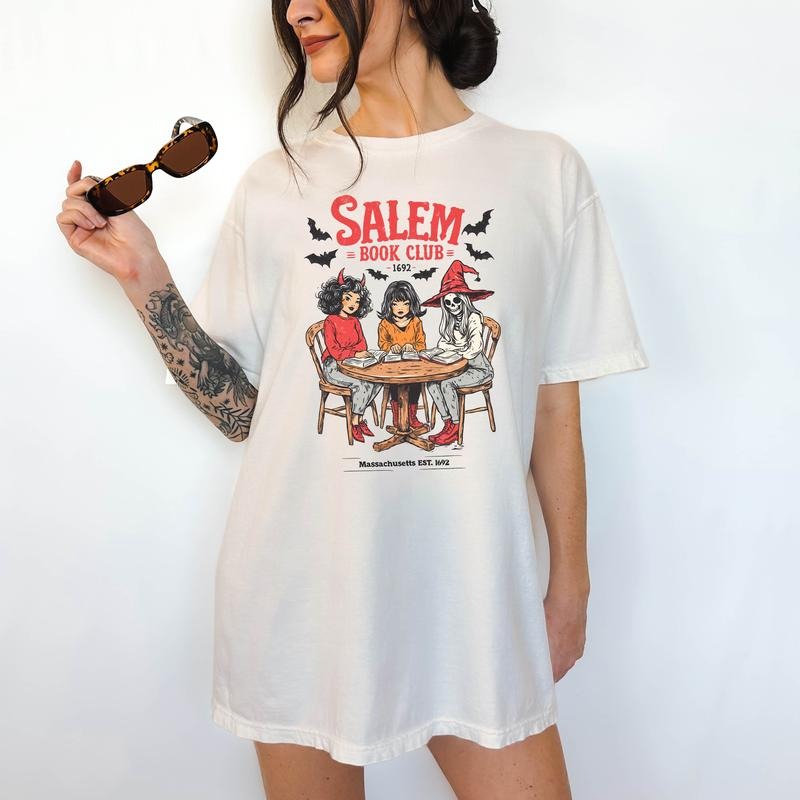 Salem Book Club 1 Funny Comfortable Shirt Halloween T-Shirts