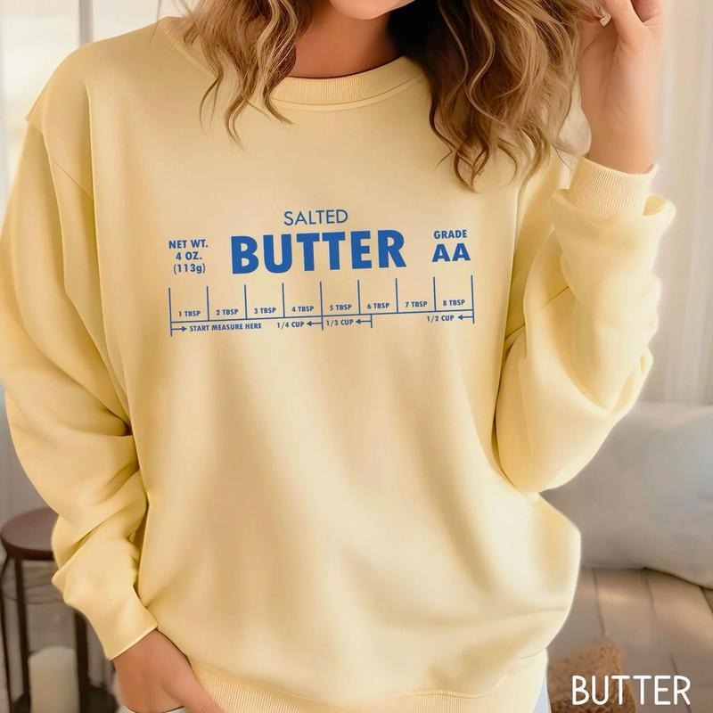 Salted Butter Comfort Colors Stick Butter Funny Baker Baking Shirt Foodie Chef Shirt Butter Lover T-Shirts