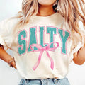 Salty Summer Coquette Bow Retro Summer Shirt Summer Salty Sassy Shirt T-Shirts