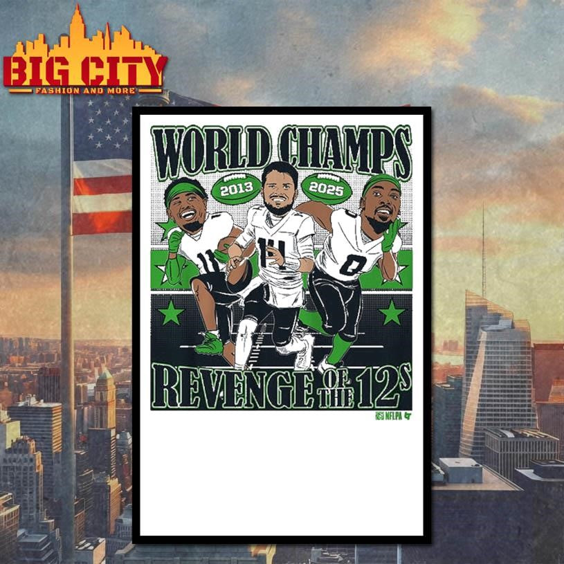 Sam Darnold, Jaxon Smith-Njigba, &amp; DeMarcus Lawrence World Champions Caricatures Shirt