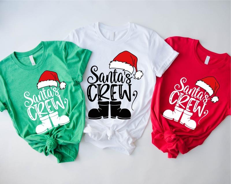 Santa'S Crew Shirt Matching Family Winter Cousin Crew Family Gathering Shirt Cousins Reunion T-Shirts